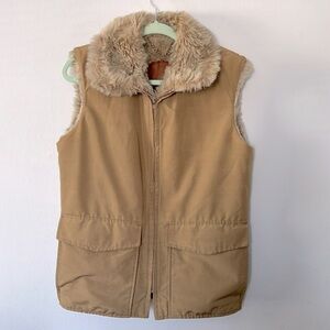 Vintage Woolrich faux fur vest.